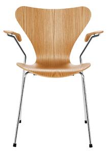 Fritz Hansen - 3207 Sjuan, Almfanér - Matstolar - Arne Jacobsen - Träfärgad - Metall/Trä