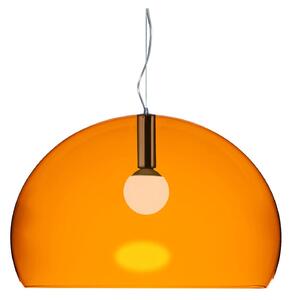 Kartell - Big FL/Y Suspension 9058, Transparent Orange, Incl. LED 15W E27 - Pendellampor - Ferruccio Laviani - Orange