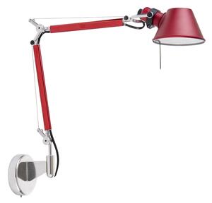 Artemide - Tolomeo Micro Vägglampa, Röd - Vägglampor - Giancarlo Fassina,Michele De Lucchi - Röd