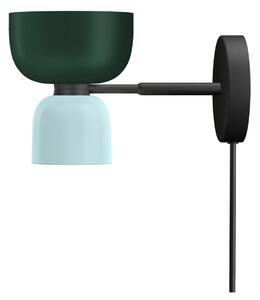 HEM - Alphabeta Wall Light + Cable - Black Green/Soft Blue - Vägglampor - Luca Nichetto - Grön,Blå