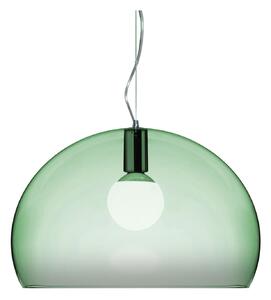 Kartell - FL/Y Suspension 9030, Transparent Sage Green, Incl. LED 15W E27 - Pendellampor - Ferruccio Laviani - Grön