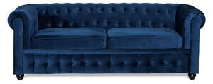 CHESTERFIELD Bäddsoffa 3-sits Sammet Blå -