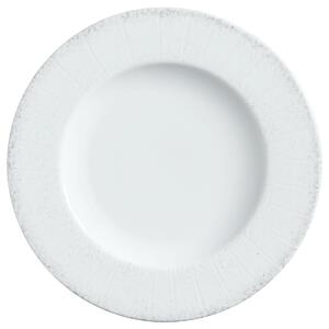 VEGA Tallrik Caju med bräm; 21 cm (Ø); Vit/Grå; Rund; 6 Styck / Förpackning
