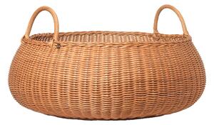 Ferm Living - Braided Basket Low Natural - Korgar och lådor - Träfärgad