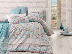 EPONJ HOME Bäddset Dubbelt 4-dels Turkos/Creme/Rosa/Brun -