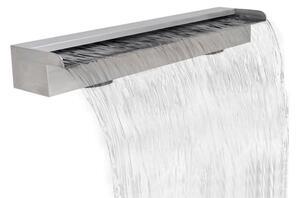 Rektangulärt Vattenfall Poolfontän i rostfritt stål 90 cm - Silver