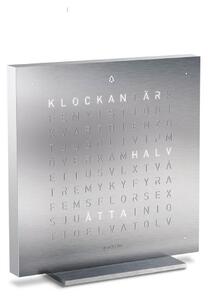 Qlocktwo - Qlocktwo Earth 13,5 - Full Metal, Brushed, SE - Klockor - Biegert & Funk - Silver