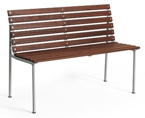 HAY - Traverse trädgårsbänk - värmebehandlad oljad ask - Trädgårdsbänkar - Erwan Bouroullec - Träfärgad - Metall/Trä