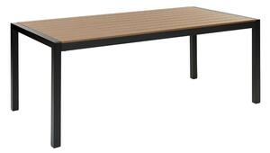 PERETA Matbord 180x90 cm Ljusbrun/Svart -