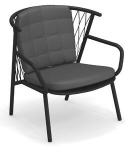 EMU - Nef Lounge Chair Short Back, Frame: Black, Back: Black, No Cushion - Matstolar utomhus - Patrick Norguet - Svart - Metall