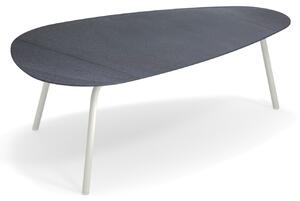EMU - Terramare Large Coffee Table, Frame: Matt White, Top: Porcelain Stoneware, Basaltina - Soffbord utomhus - Alfredo Chiaramonte,Marco Marin - Vit - Metall/Sten