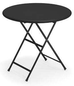 EMU - Arc en Ciel Folding Round Table, Black - Balkong- och cafébord - Svart - Metall