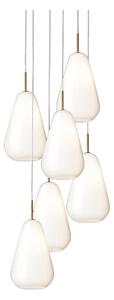 Nuura - Anoli 6, Opal Glass/Nordic Gold, Exkl. Ljuskälla - Klusterlampor - Sofie Refer - Guld,Vit