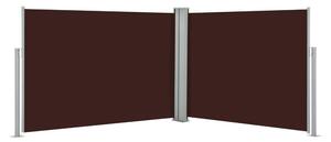 Infällbar sidomarkis brun 100x1000 cm - Brun