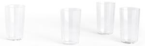 HAY - Angle glas 4-pack medium 10 cm - clear - Dricksglas - Transparent