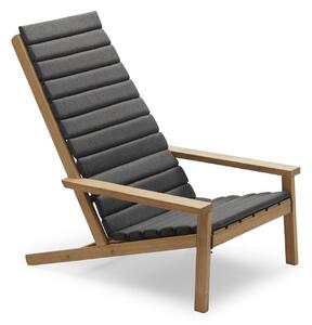 Fritz Hansen - Between Lines Deck Chair Cushion, Outdoor Textile / Charcoal, Quickdry Outdoor Foam - Dynor och kuddar - Stine Weigelt - Grå