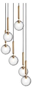 Nuura - Miira 6, Brass/Optic Glass Clear, Exkl. Ljuskälla - Klusterlampor - Sofie Refer - Guld