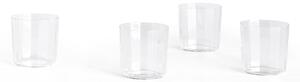 HAY - Angle glas 4-pack wide 7,5 cm - clear - Dricksglas - Transparent
