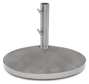 Fritz Hansen - Capri Umbrella Foot 30kg, Concrete / Stainless Steel, Pole max Ø: 4 cm - Parasoll - Skagerak Design Team