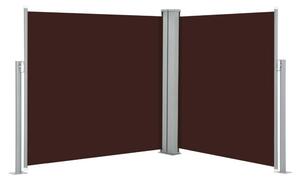 Infällbar sidomarkis brun 100x600 cm - Brun