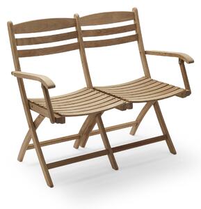 Fritz Hansen - Selandia 2-seater - Trädgårdsbänkar - Skagerak Design Team - Brun - Trä
