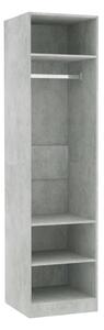 Garderob betonggrå 50x50x200 cm spånskiva - Grå
