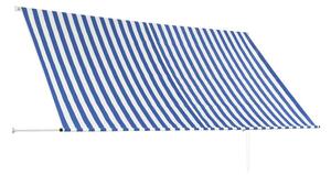 Markis 300x150 cm blå och vit - Flerfärgad