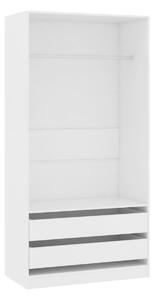 Garderob vit 100x50x200 cm spånskiva - Vit