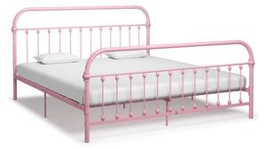 Sängram rosa metall 180x200 cm - Rosa
