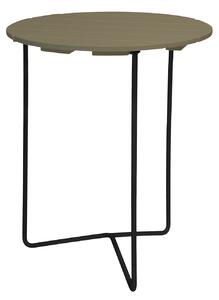 Grythyttan Stålmöbler - Bord 6B Ø60cm svart stativ ljusgrön ek - Småbord och sidobord utomhus - Grön