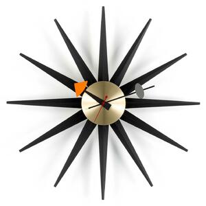 Vitra - Sunburst väggklocka Svart/Mässing - Klockor - George Nelson - Svart