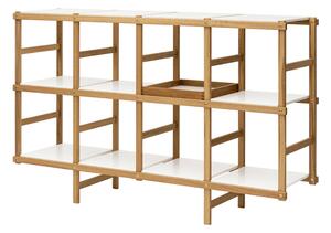 Design House Stockholm - Frame Medium Oak / White - Hyllor - Harald Hermanrud - Träfärgad,Vit - MDF/Trä