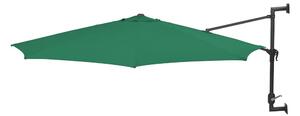 Väggmonterat parasoll med metallstång 300 cm grön - Grön