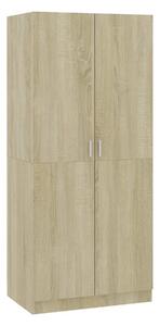 Garderob sonoma-ek 80x52x180 cm spånskiva - Brun