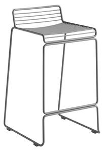 HAY - Hee Bar Stool Low - Asphalt Grey - Barstolar - Hee Welling - Grå - Metall/Trä
