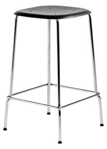 HAY - Soft Edge 85 Low - Chrome Base - Black - Barstolar - Iskos-Berlin - Svart - Metall/Plast