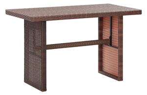 Trädgårdsbord brun 110x60x67 cm konstrotting - Brun