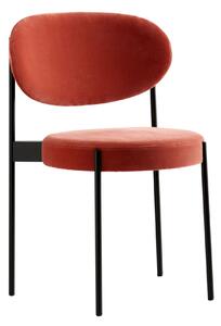 Verpan - Series 430 Chair, Black Frame, Upholstered, Vidar, Col. 0872 - Matstolar - Verner Panton