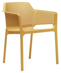 Nardi Karmstol Net med armstöd; 60.5x58.5x80 cm (BxDxH); Gul; 4 Styck / Förpackning