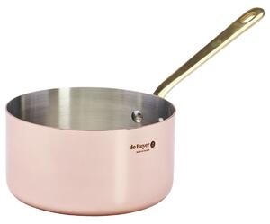 De Buyer Kastrull med mässingshandtag; 16x8.5 cm (ØxH); Rosé/Guldfärg; Rund