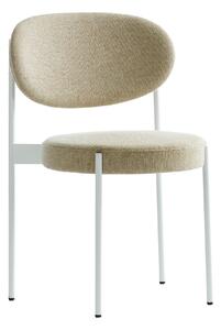 Verpan - Series 430 Chair, White Frame, Upholstered, Hallingdal, Col. 764 - Matstolar - Verner Panton - Blå - Metall/Textilmaterial