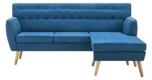 Soffa L-formad tyg 171,5x138x81,5 cm blå - Blå