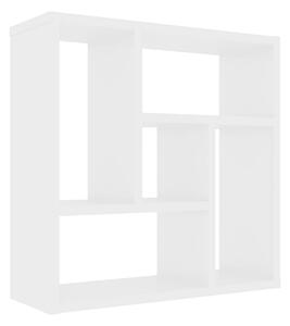 Vägghylla vit högglans 45,1x16x45,1 cm spånskiva - Vit