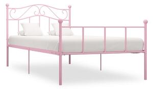 Sängram rosa metall 100x200 cm - Rosa