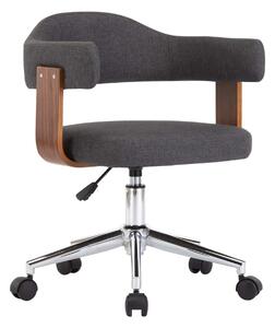 Snurrbar kontorsstol böjträ och tyg grå - Grå