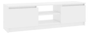 TV-bänk vit högglans 120x30x35,5 cm spånskiva - Vit