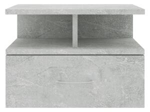Svävande sängbord betonggrå 40x31x27 cm spånskiva - Grå