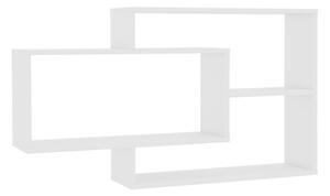 Vägghyllor vit högglans 104x20x58,5 cm spånskiva - Vit