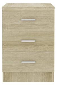 Sängbord 2 st sonoma ek 38x35x56 cm spånskiva - Brun
