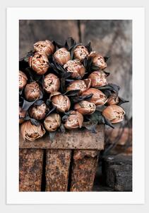 Tulips in rustic box poster - 30x40